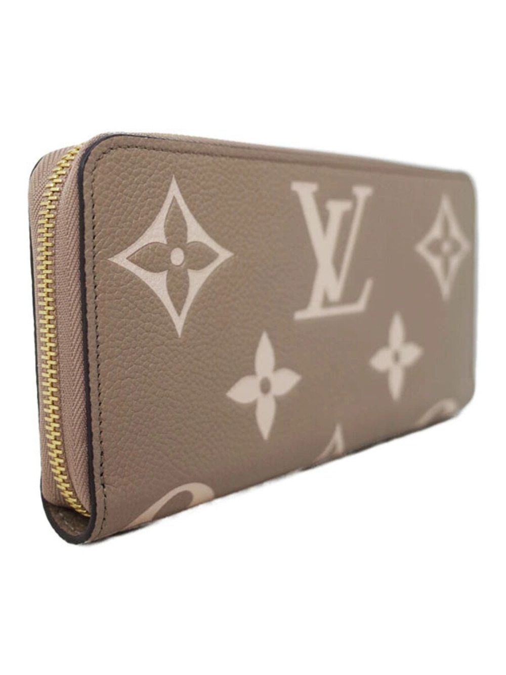 Louis Vuitton Zipper Round Long Wallet Empreinte Monogram Bicolor Zippy Brown